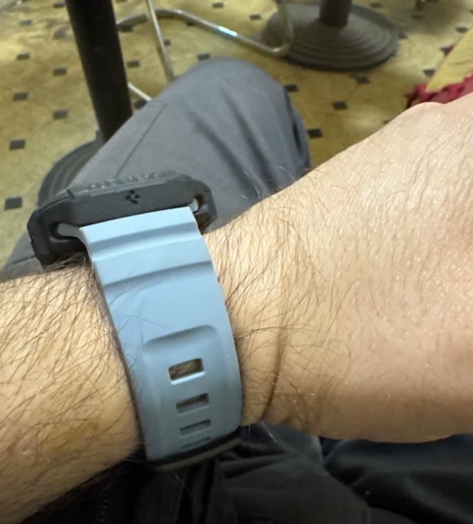 Customer photo review of Sport Soft Silicone and Titanium Buckle Strap for Apple Watch
