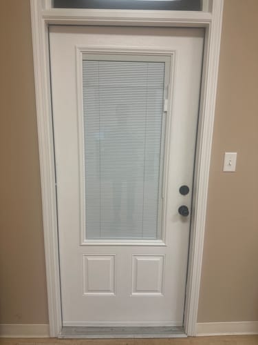 Customer photo review of Raise & Lower Blinds Glass and Frame Kit (3/4 Lite 24" x 50" Frame Size)