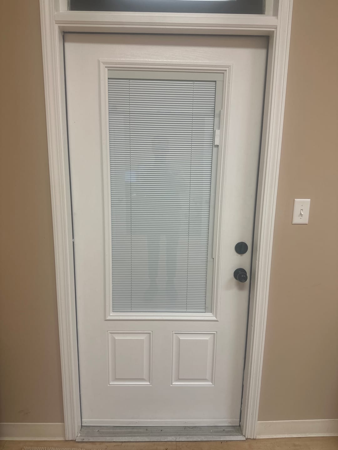 Customer photo review of Raise & Lower Blinds Glass and Frame Kit (3/4 Lite 24" x 50" Frame Size)