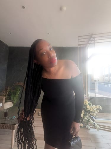 Customer photo review of NW Open Back Midi Dress