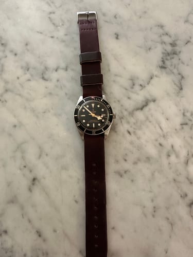 Customer photo review of Safari Shell Cordovan Single-Pass Strap - NEW