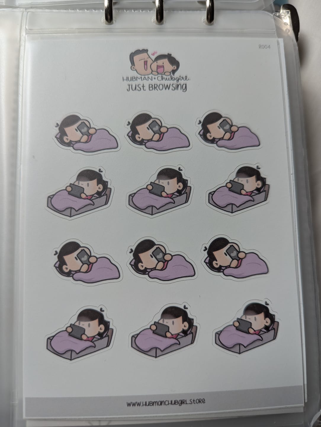 Customer photo review of Just Browsing Planner Stickers