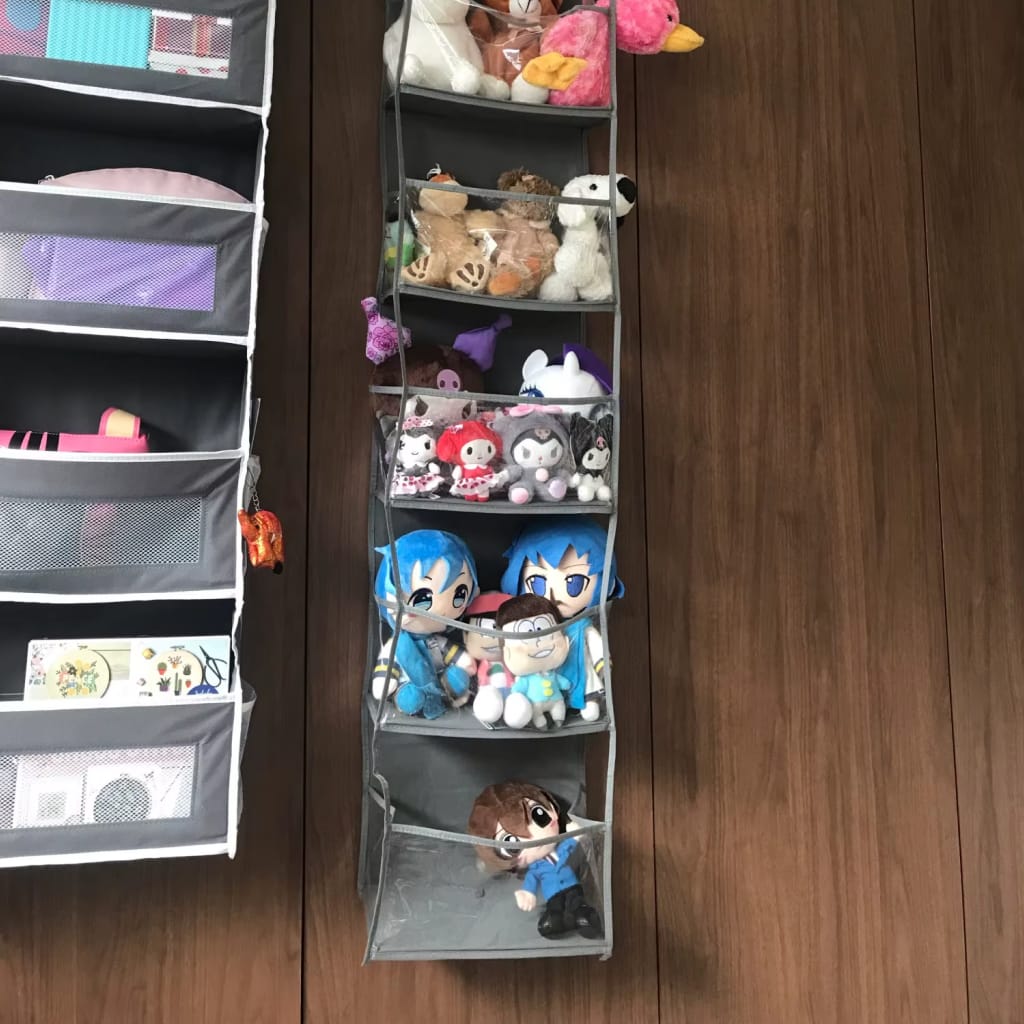 Customer photo review of Hanging Quilting Storage Shelves