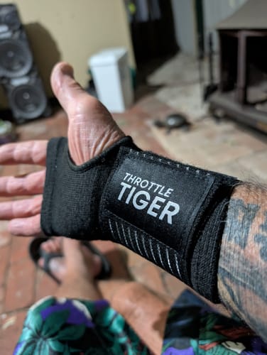 Customer photo review of Motorcycle Wrist Support - Ride Without Wrist Pain