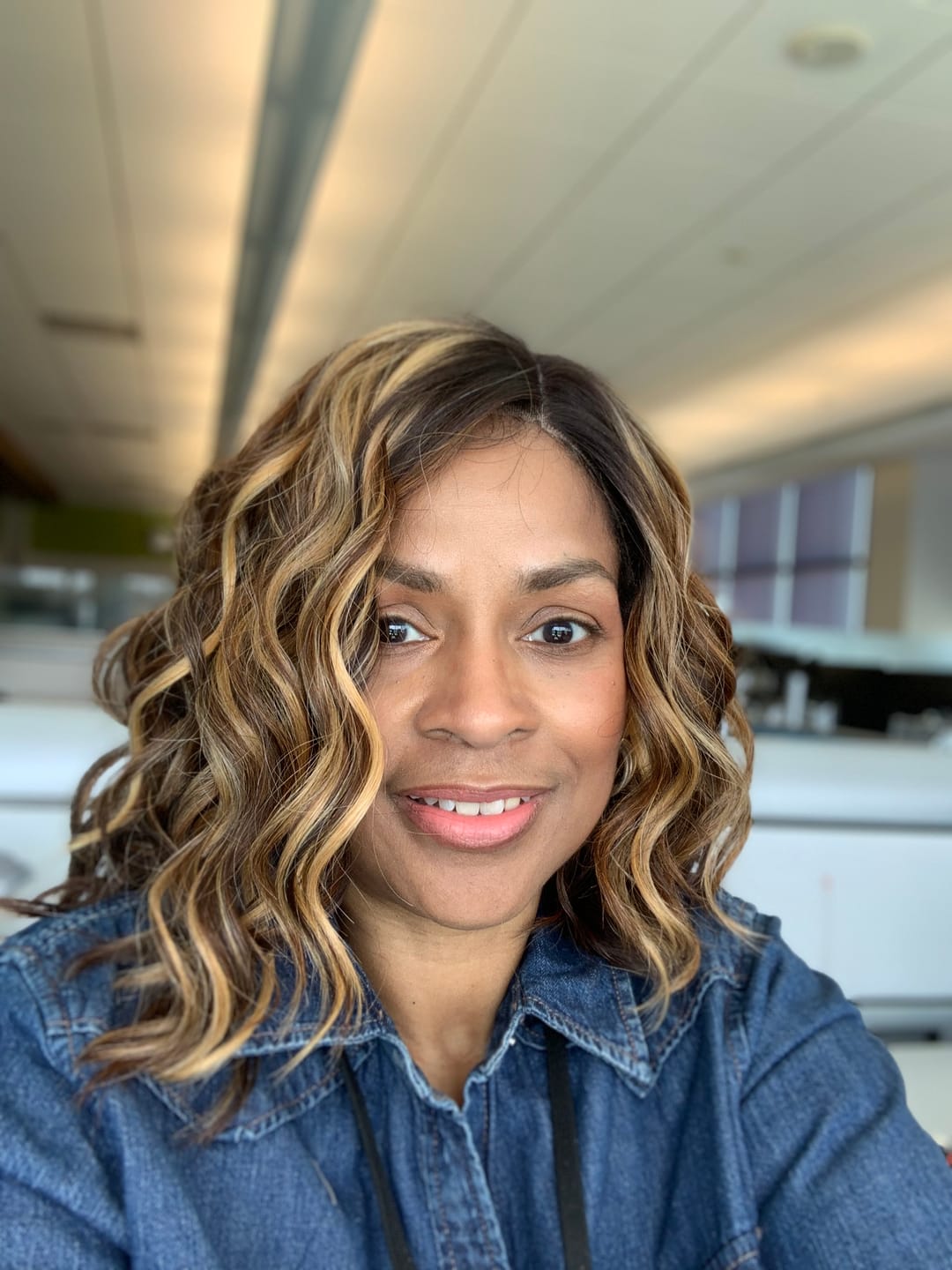 Customer photo review of Outre SleekLay HD Lace Front Wig - NYLA