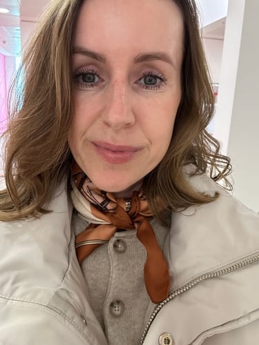 Customer photo review of Sevini Equestrian Vintage Silk Scarf