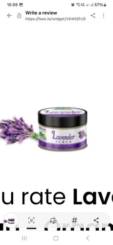 Customer photo review of Lavender Face & Body Scrub - Organic Gentle Exfoliating Face Scrub, Moisturizes & Nourishes Skin, Makes Skin Super Soft