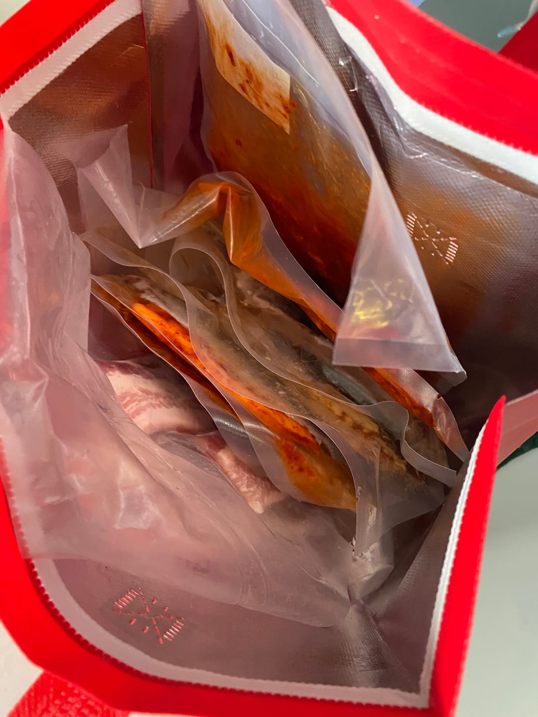 Customer photo review of JIN Gochujang Marinated | 1cm Pork Collar 목살 - 200g