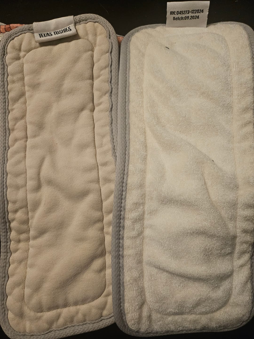 Customer photo review of Slim Fit - 6 layer Natural Fiber Cloth Diaper Inserts