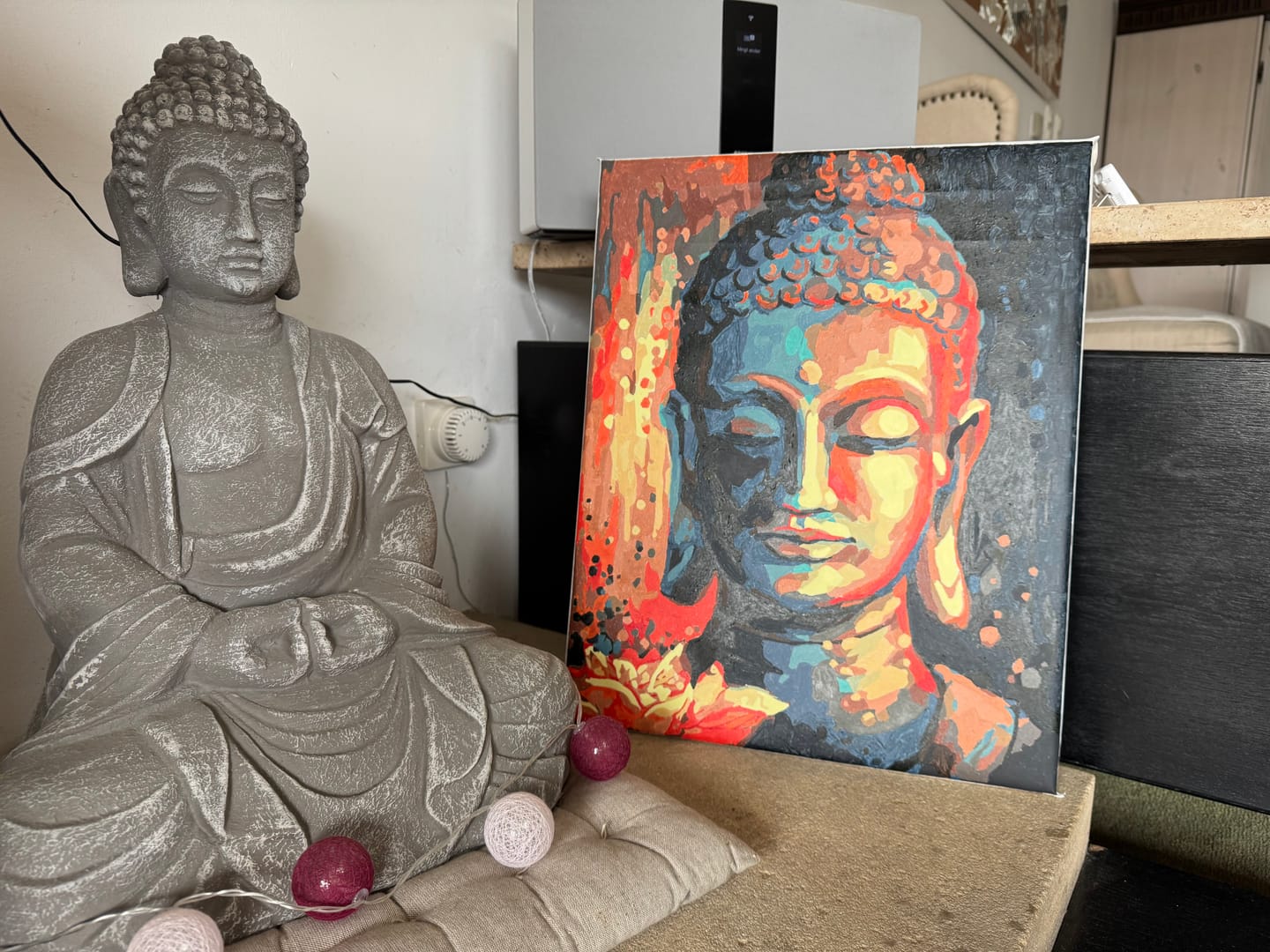 Customer photo review of Malen nach Zahlen - Buddha mit Blume