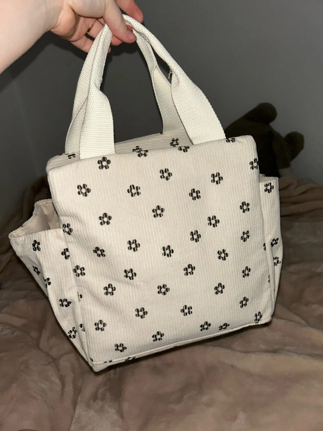 Customer photo review of Lovely Corduroy Lunch Bag