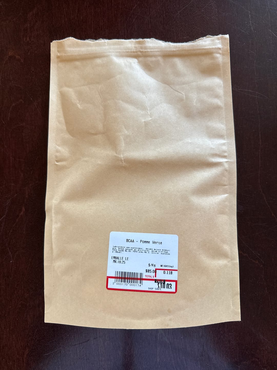 Customer photo review of VRAC - Bcaa (100g)