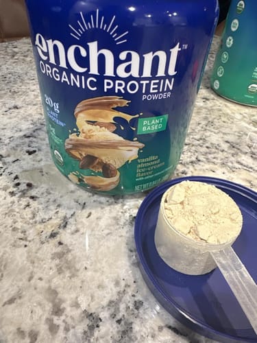 Customer photo review of Vanilla Almond Organic Protein powder