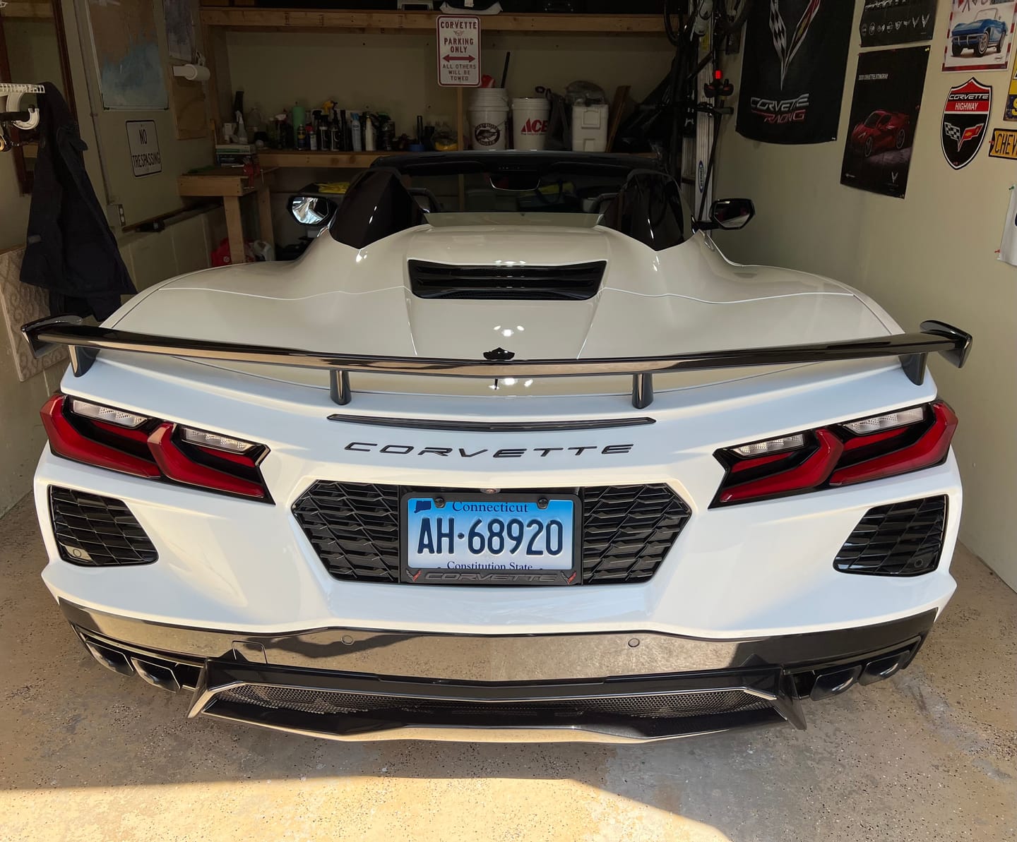 Customer photo review of Chevrolet Corvette C8 License Plate Backing
