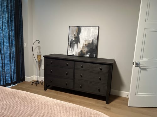 Customer photo review of Black Grey Abstract Painting #ABAS28