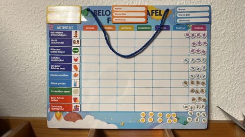 Customer photo review of Edubini Magnetische Belohnungstafel