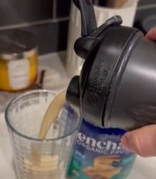 Customer photo review of Vanilla Almond Organic Protein powder