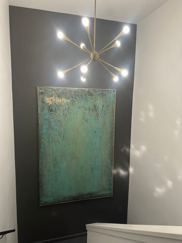 Customer photo review of Abstract Green Painting #ABAV113