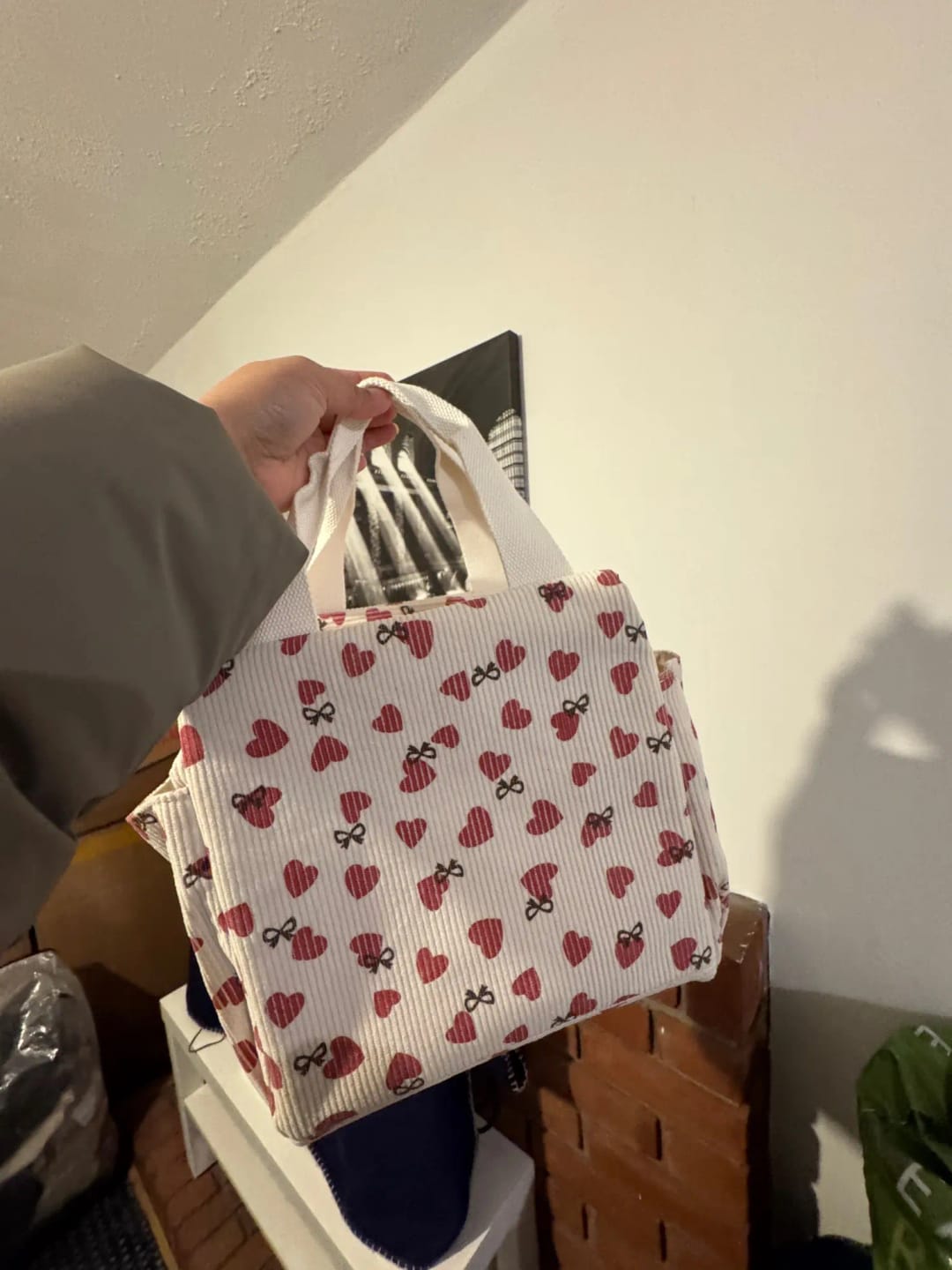 Customer photo review of Lovely Corduroy Lunch Bag
