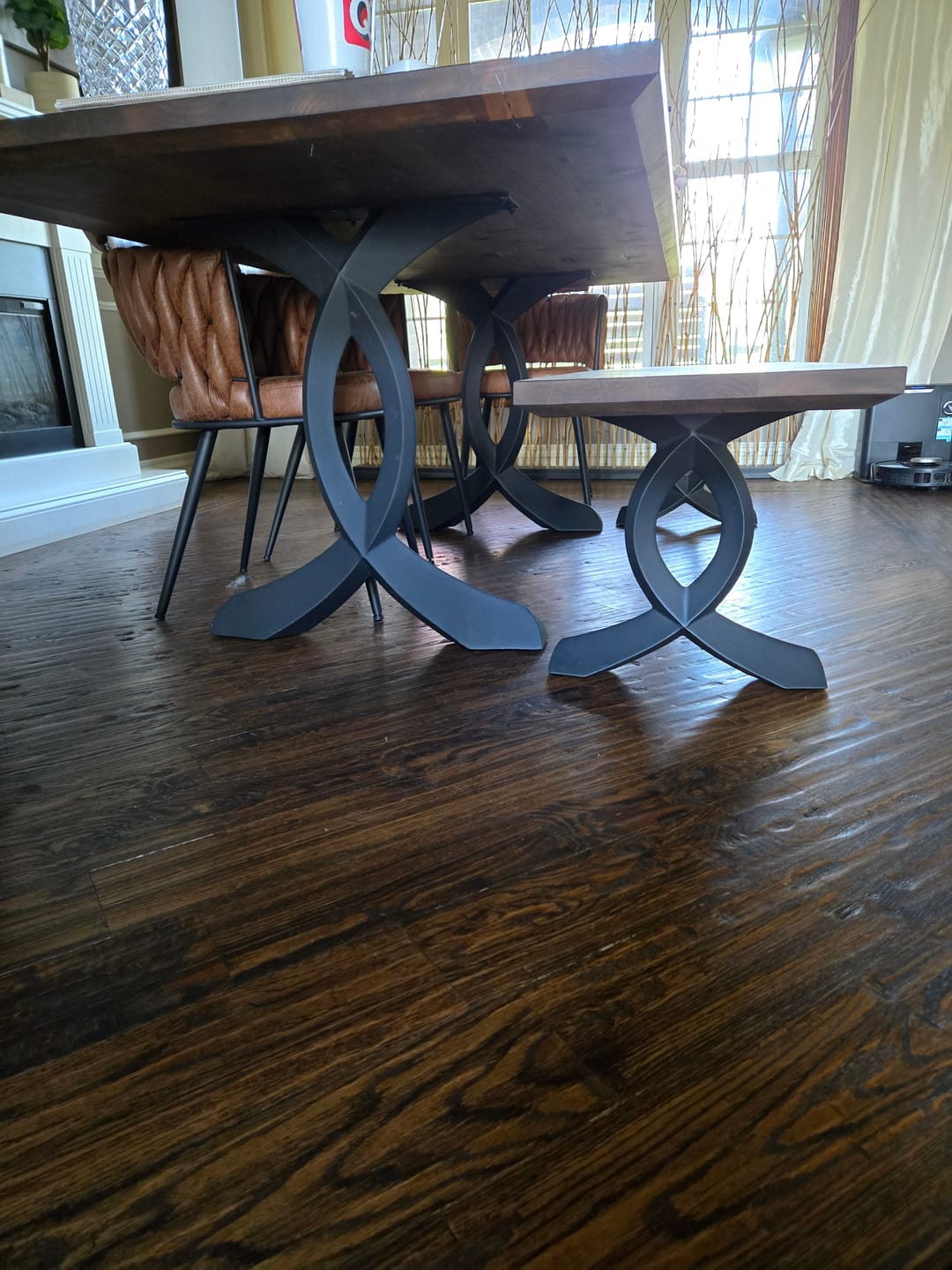 Customer photo review of Bench Legs 108B Curva 16H Modern Steel Furniture Legs