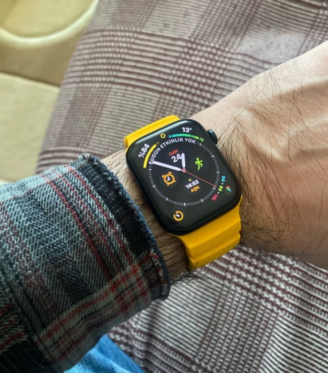 Customer photo review of Sport Soft Silicone and Titanium Buckle Strap for Apple Watch