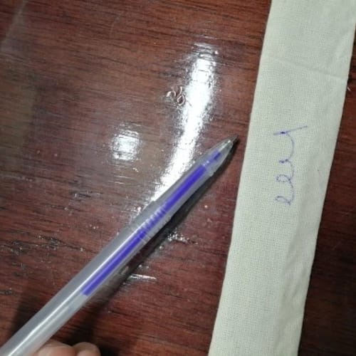 Customer photo review of Heat Erasable Fabric Pens with Refills