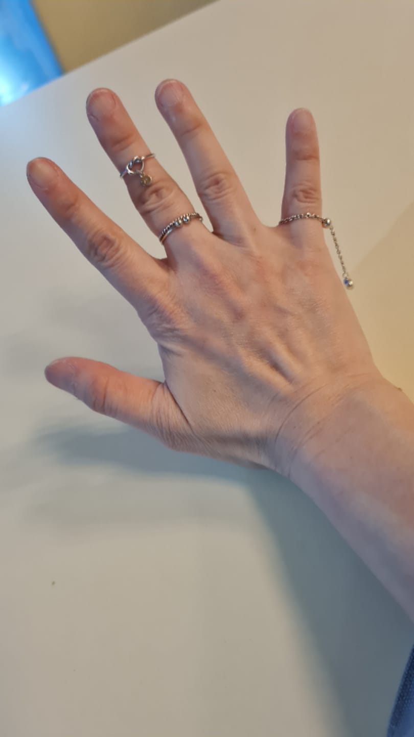 Customer photo review of Knotted Heart Charm Ring