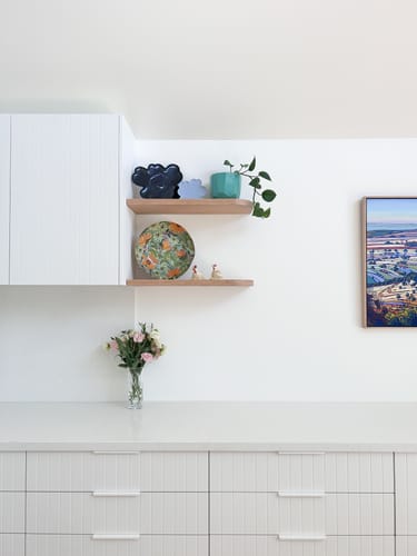 Customer photo review of Curved Floating Shelf