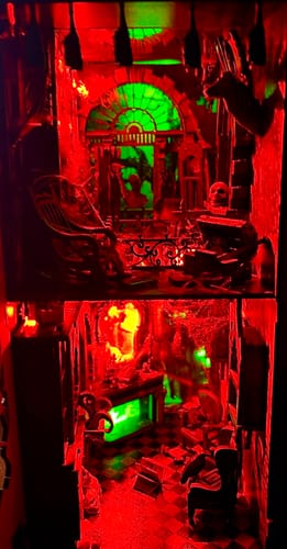 Customer photo review of Haunted Mansion DIY Wooden Book Nook Shelf Insert