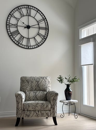Customer photo review of 48" Black Roman Numeral Wall Clock