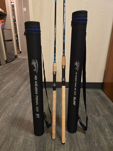 Customer photo review of 9'4" No Excuses Surf Travel Rod with Tube Medium-Heavy Action 3/4oz to 3oz