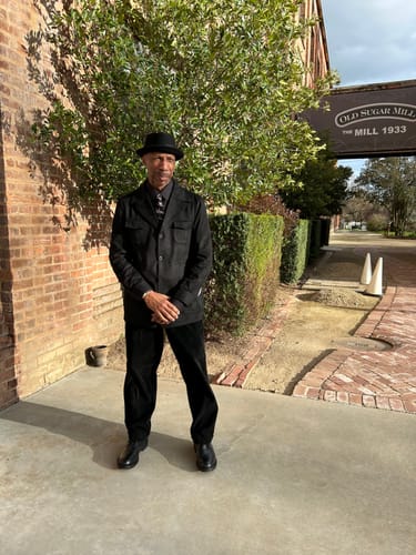 Customer photo review of MV Italian Slim Fit Velvet Suede Jacket
