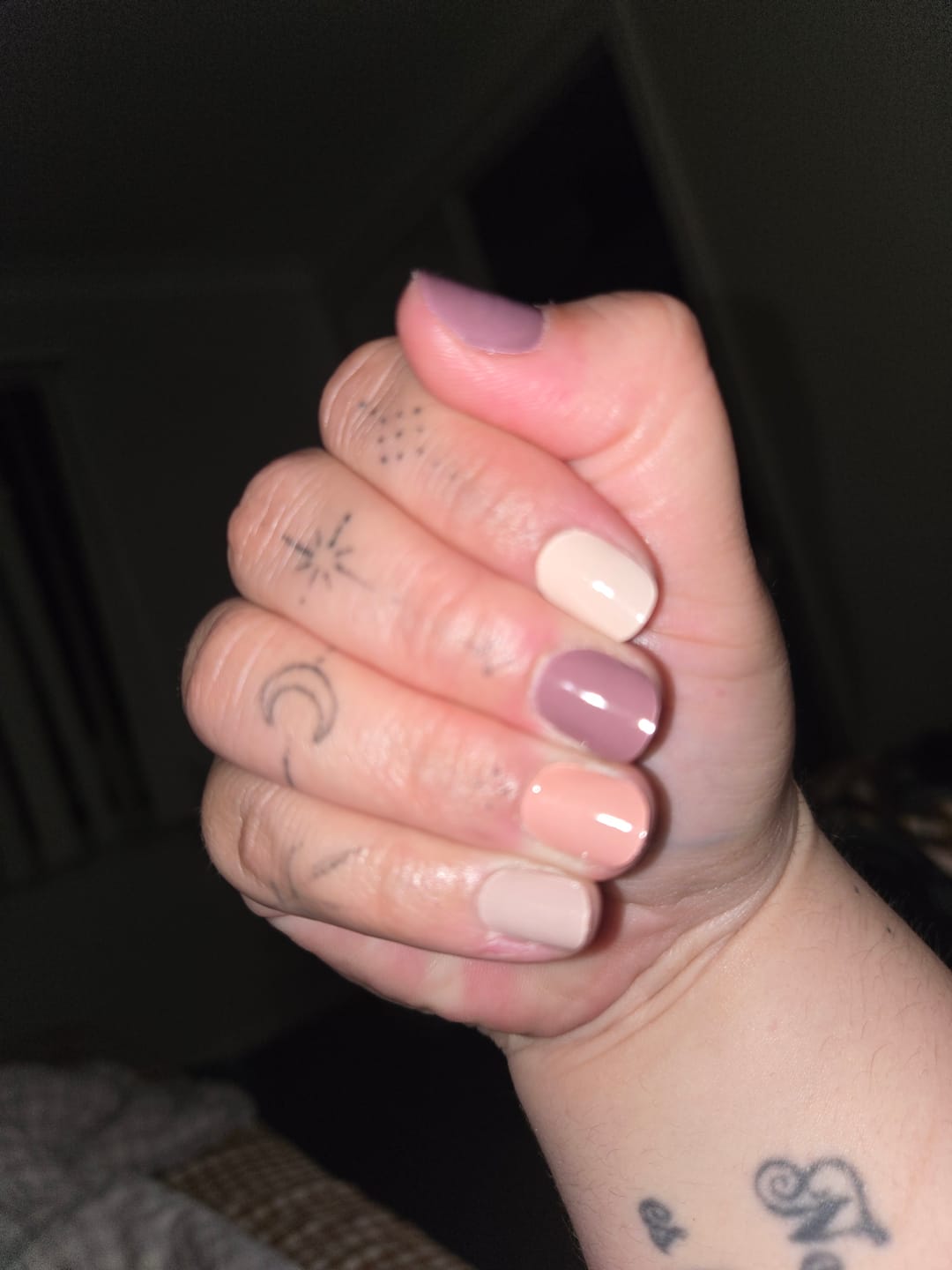 Customer photo review of Nude And Wine DIY Semicured Gel Nail Sticker Kit