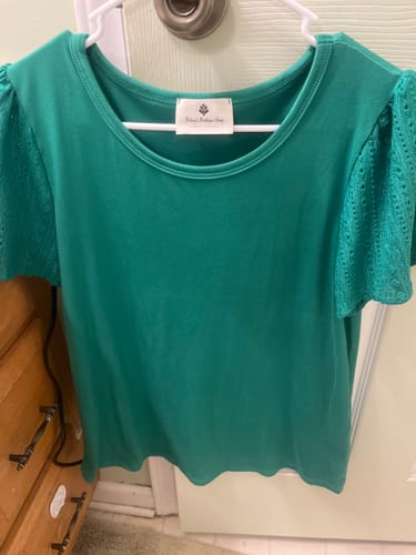 Customer photo review of Eyelet Sleeve Tee
