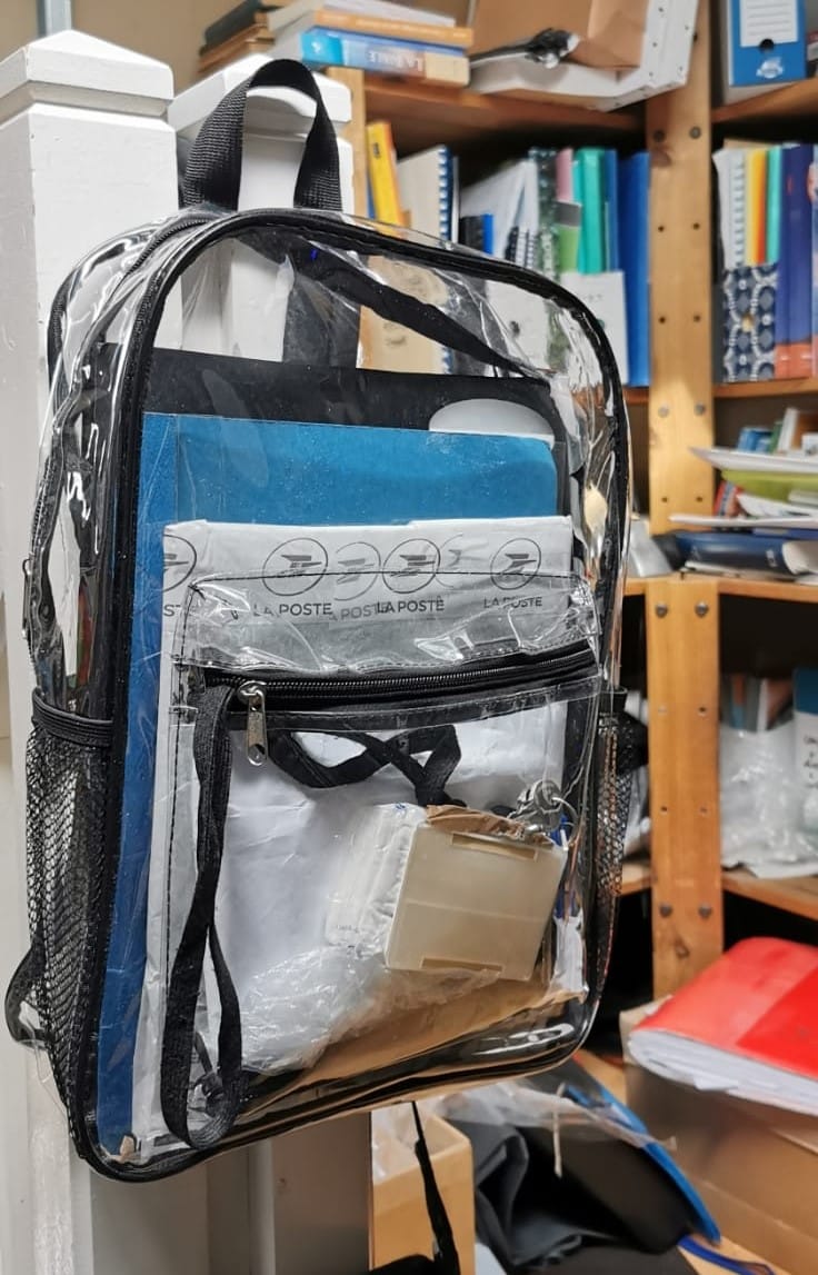 Customer photo review of Sac à Dos Transparent Plastique