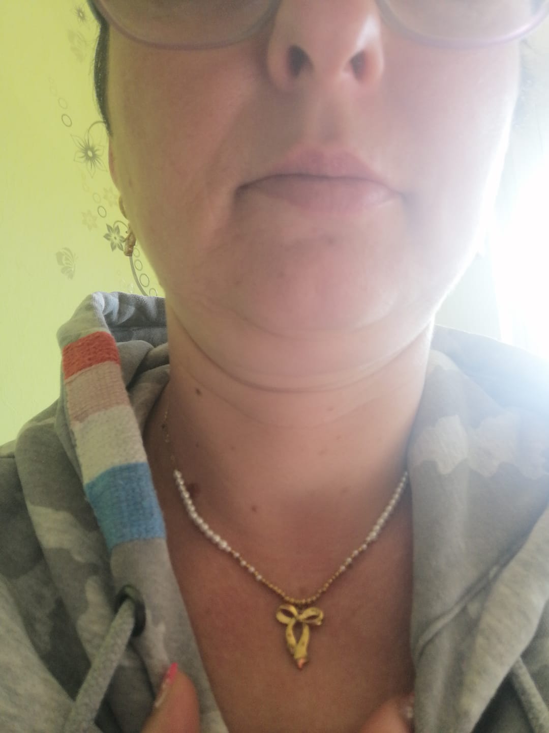 Customer photo review of Pearl Ribbon Kette 14K Vergoldet
