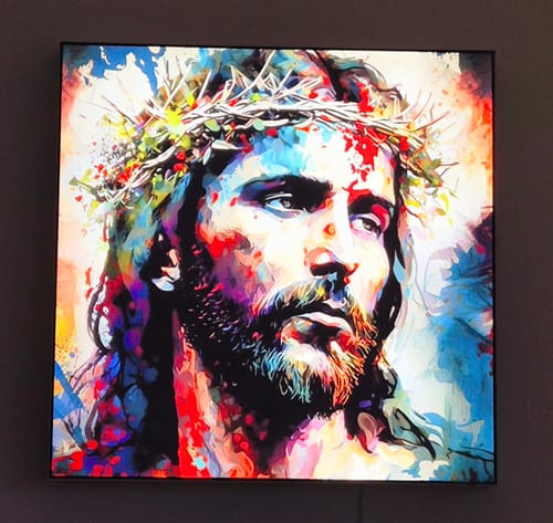 Customer photo review of Wechselmotiv | Jesus Christus mit Dornenkrone | Quadrat