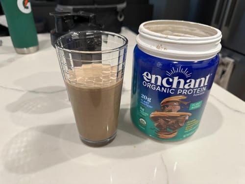 Customer photo review of Chocolate Peanut Butter Organic Protein powder