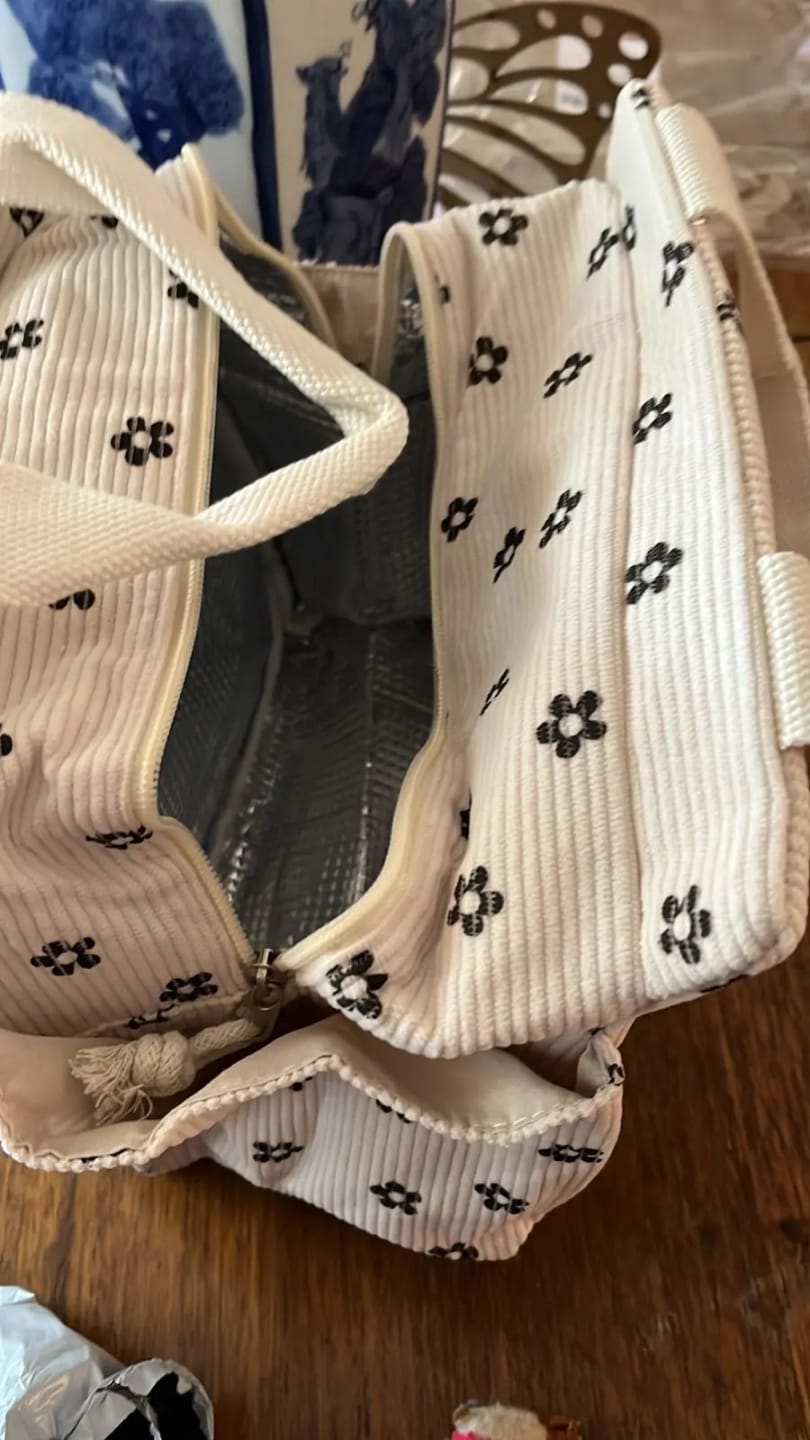 Customer photo review of Lovely Corduroy Lunch Bag