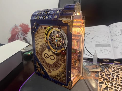 Customer photo review of Magical Library DIY Book Nook Kit