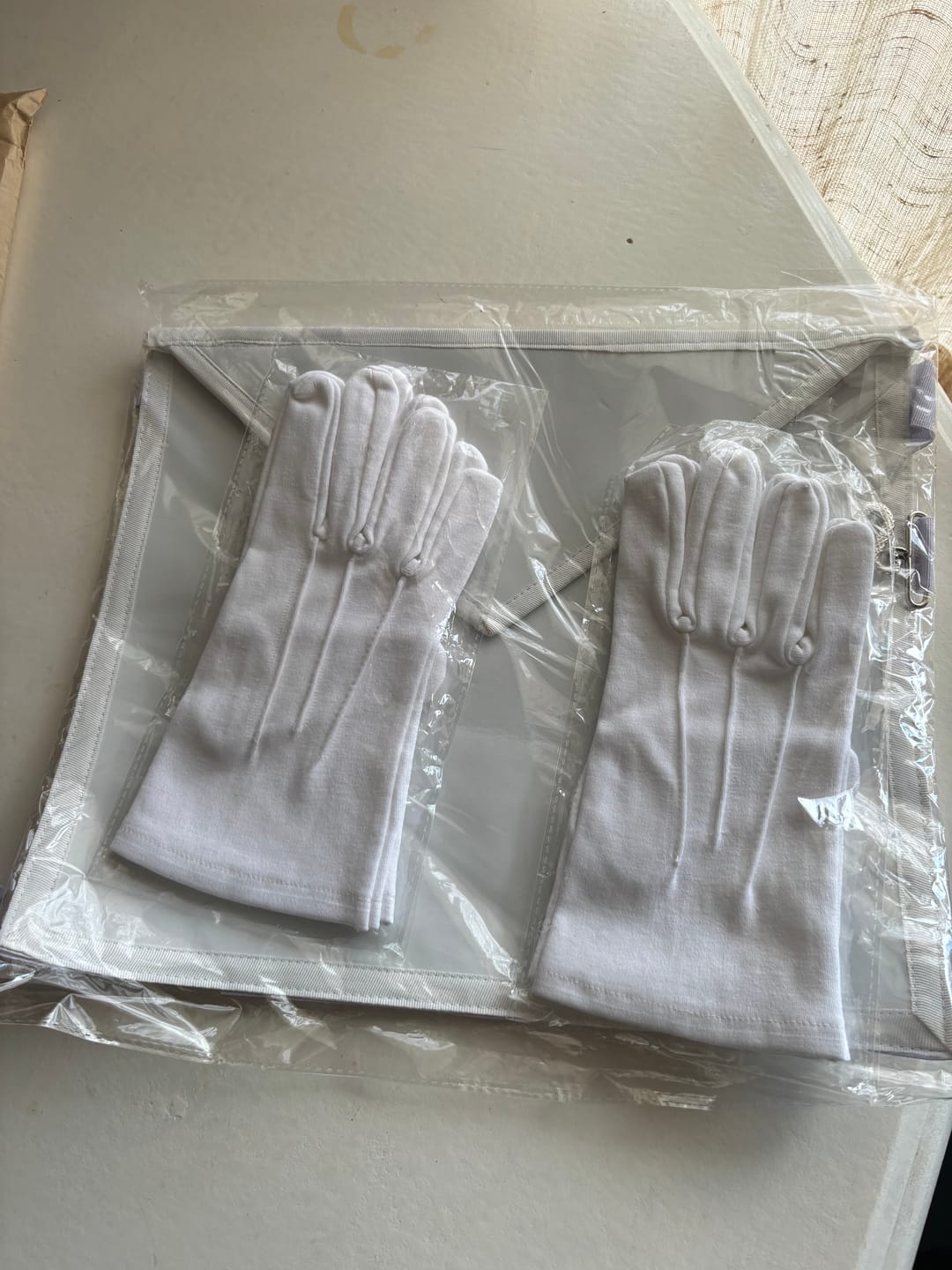 Customer photo review of Gants Blancs Maçonniques