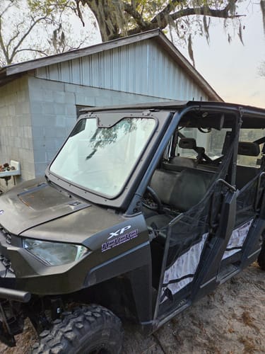 Customer photo review of Rough Country 98417221 Electric Tilt Windshield | Glass | Polaris Ranger XP 1000