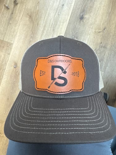 Customer photo review of Custom Leather Patch Hats Richardson 112 Laser Engraved