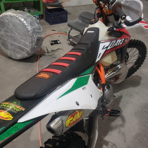 Customer photo review of Custom Seat Cover: 2020 KTM 300 XC-W