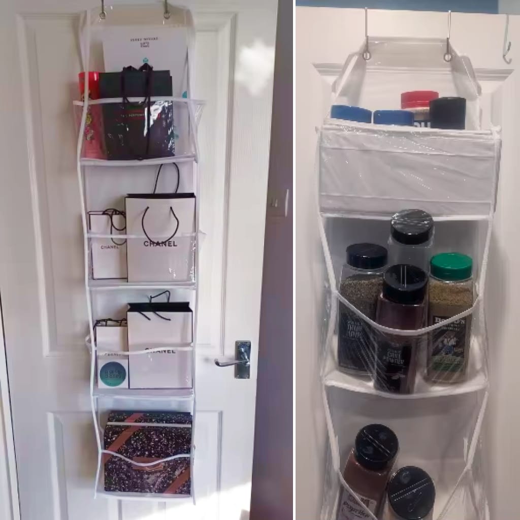 Customer photo review of Hanging Quilting Storage Shelves