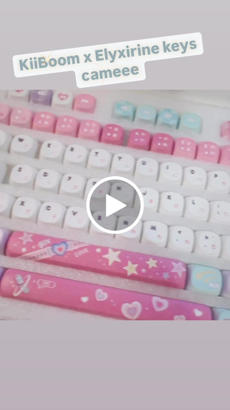 Customer video review of KiiBOOM x Elyxirine Digital Dreams: Pastel Y2K Keycap Set