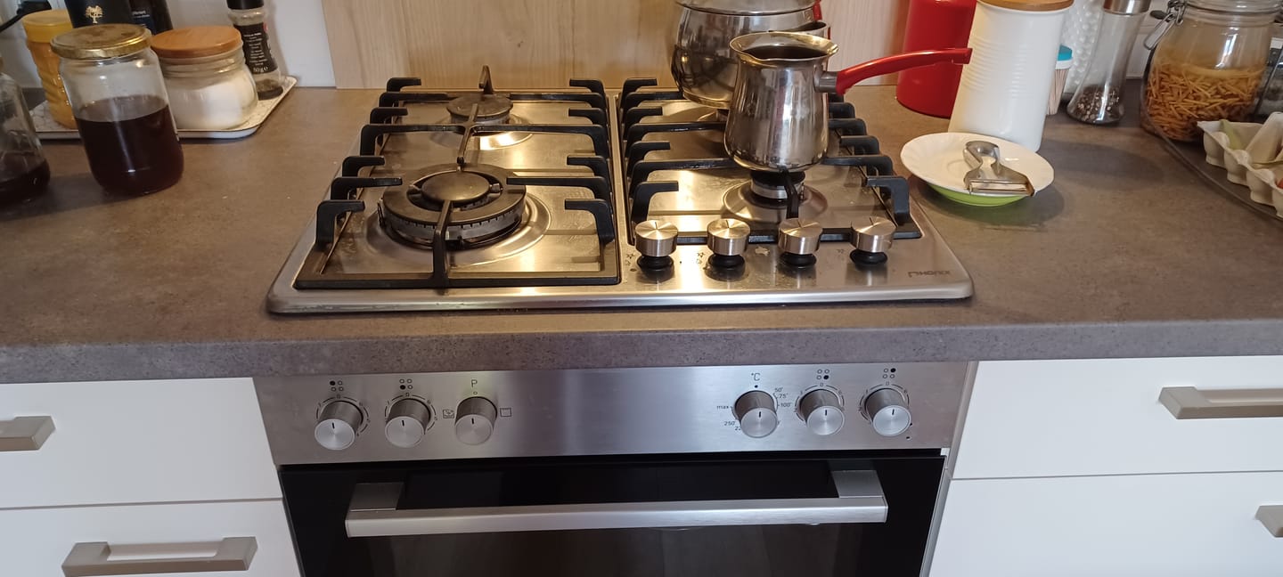 Customer photo review of 4-flammiges Einbau-Gaskochfeld – Edelstahl
