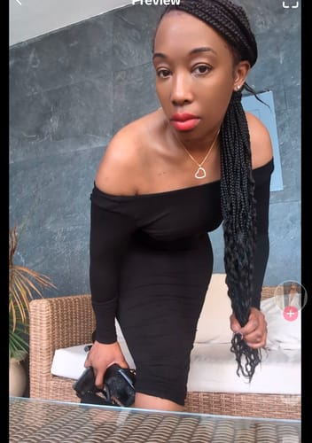 Customer photo review of NW Open Back Midi Dress