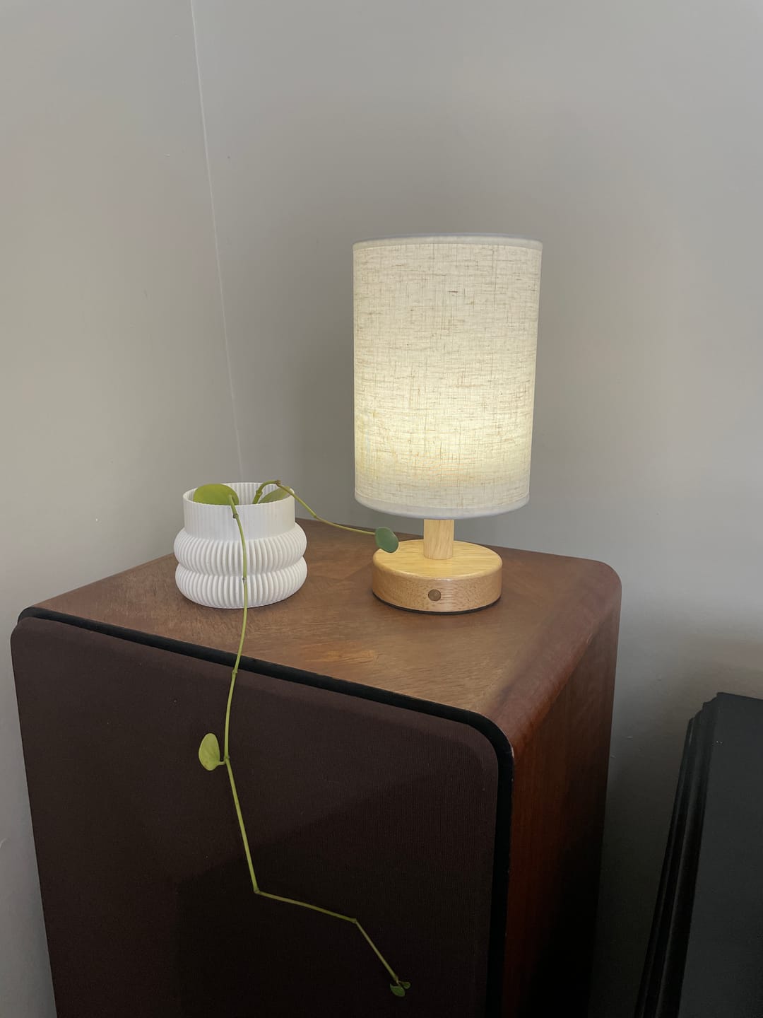 Customer photo review of Nordic Linen Table Lamp