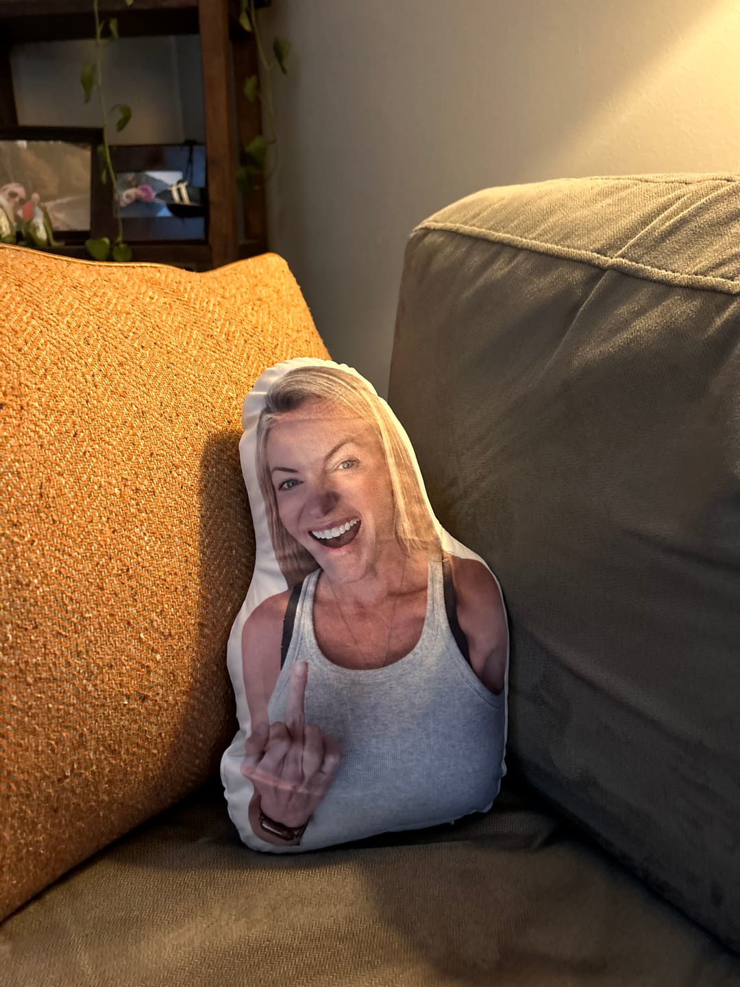 Customer photo review of Custom Shaped Pillow with Loved One Picture of Person/Pet Personalized 3d Photo Pillow